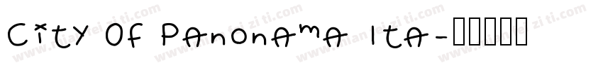 City Of Panonama Ita字体转换